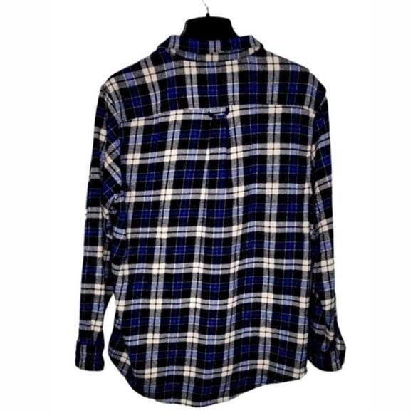 Orvis Men's Shirt Jacket Size XL Blue Plaid Button-Down 100% Cotton - Picture 3 of 6